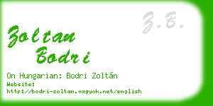 zoltan bodri business card