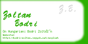 zoltan bodri business card